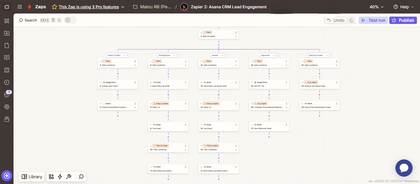 Asana CRM Lead Engagement workflow thumbnail